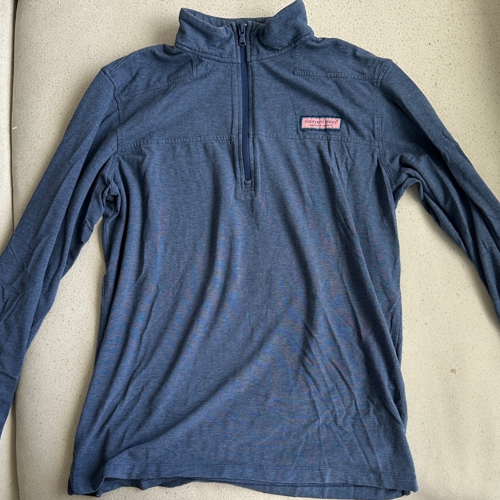Vineyard Vines Blue Quarter-Zip Pullover